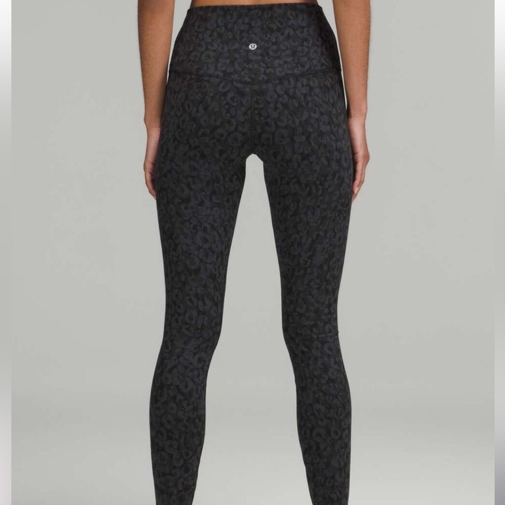 Lululemon Align High Rise Gray Black Leopard Camo Print Legging 2